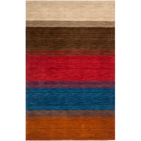 Safavieh 6 ft. x 9 ft. Medium Rectangle- Shag Himalaya Orange And Multi Hand Loomed Rug HIM581A-6